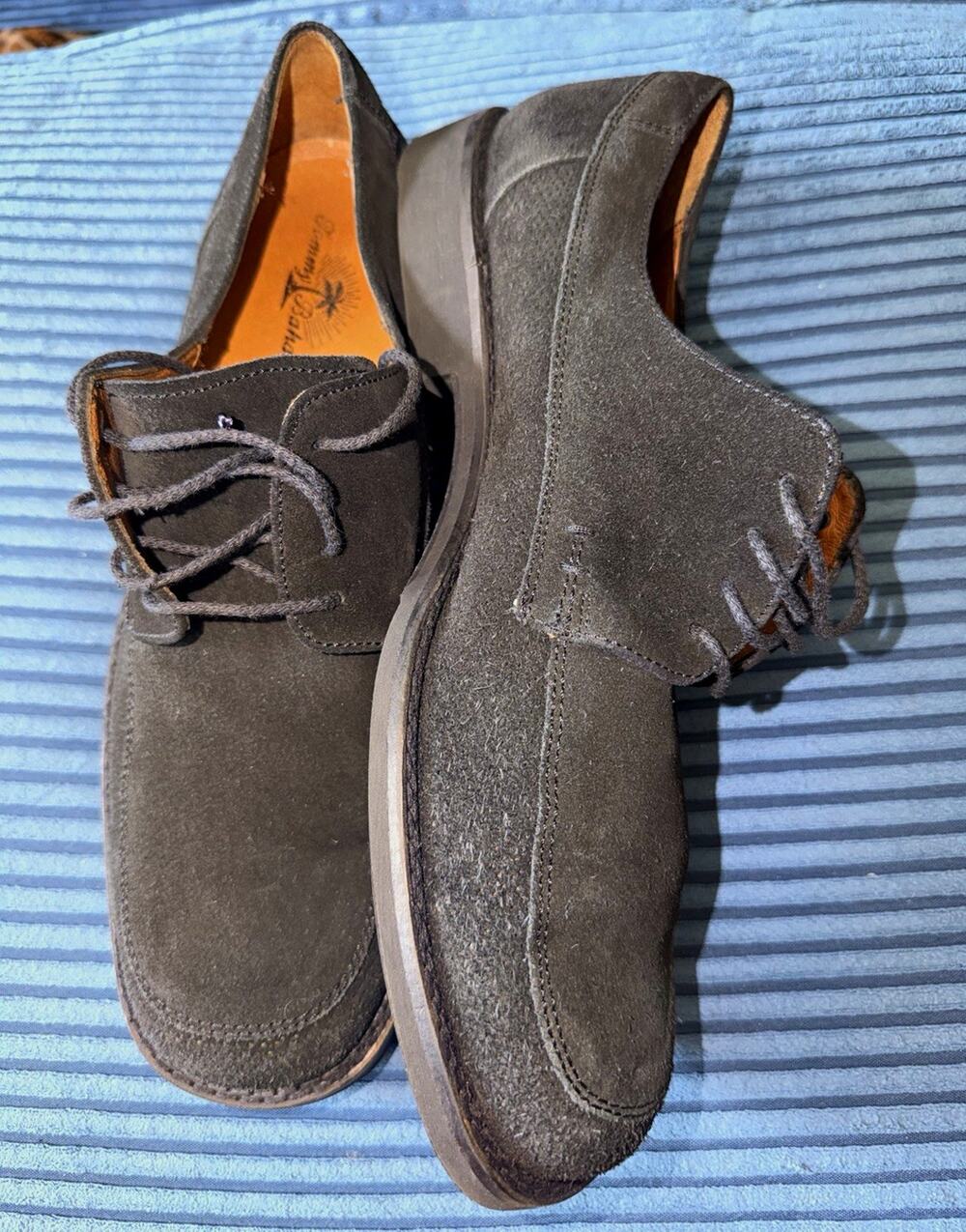 Mens Tommy Bahama Coronado Black Suede Derby Dress Shoes Lace Up Perforated 12M